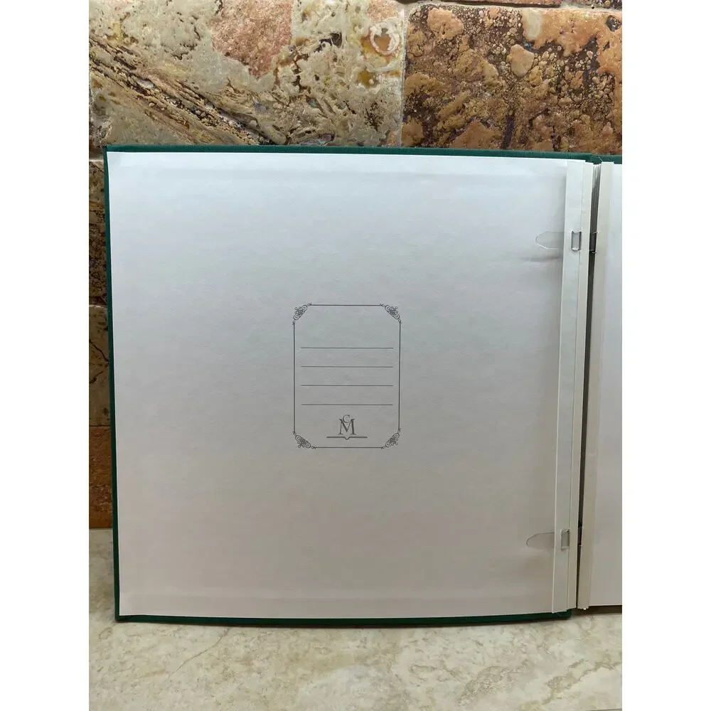 Album Scrapbook Creative Memories 12x12 Green Gold Expandable Post Bound